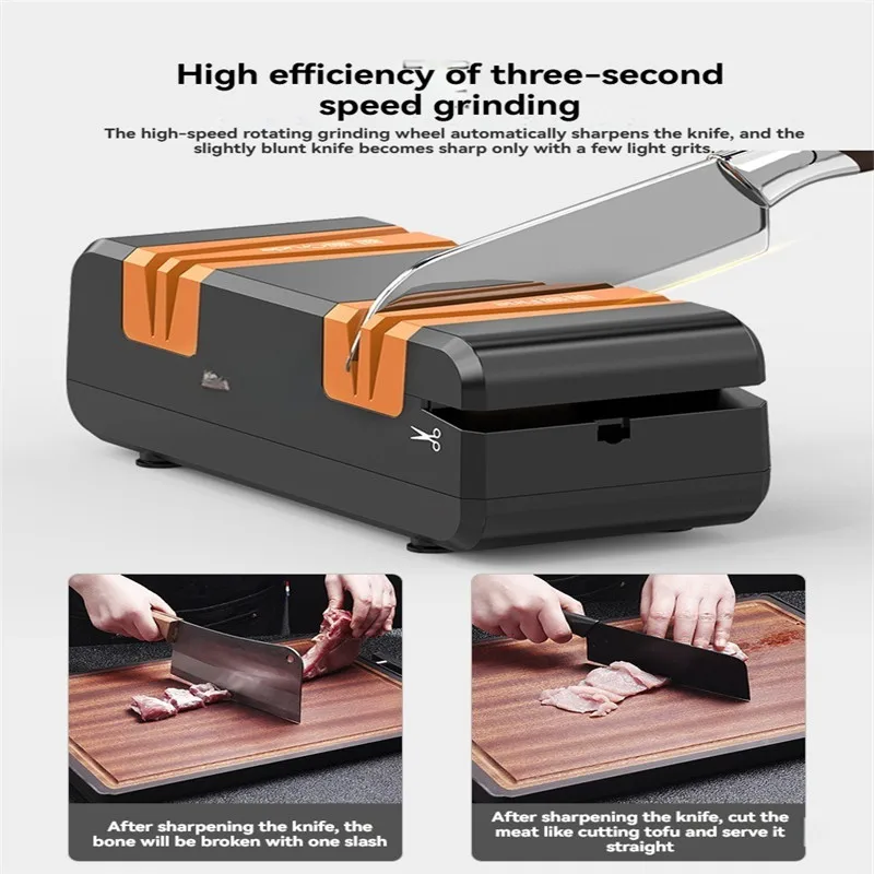 

Электрическая точилка, многофункциональный портативный бытовой кухонный инструмент для быстрой заточки и полировки ножниц