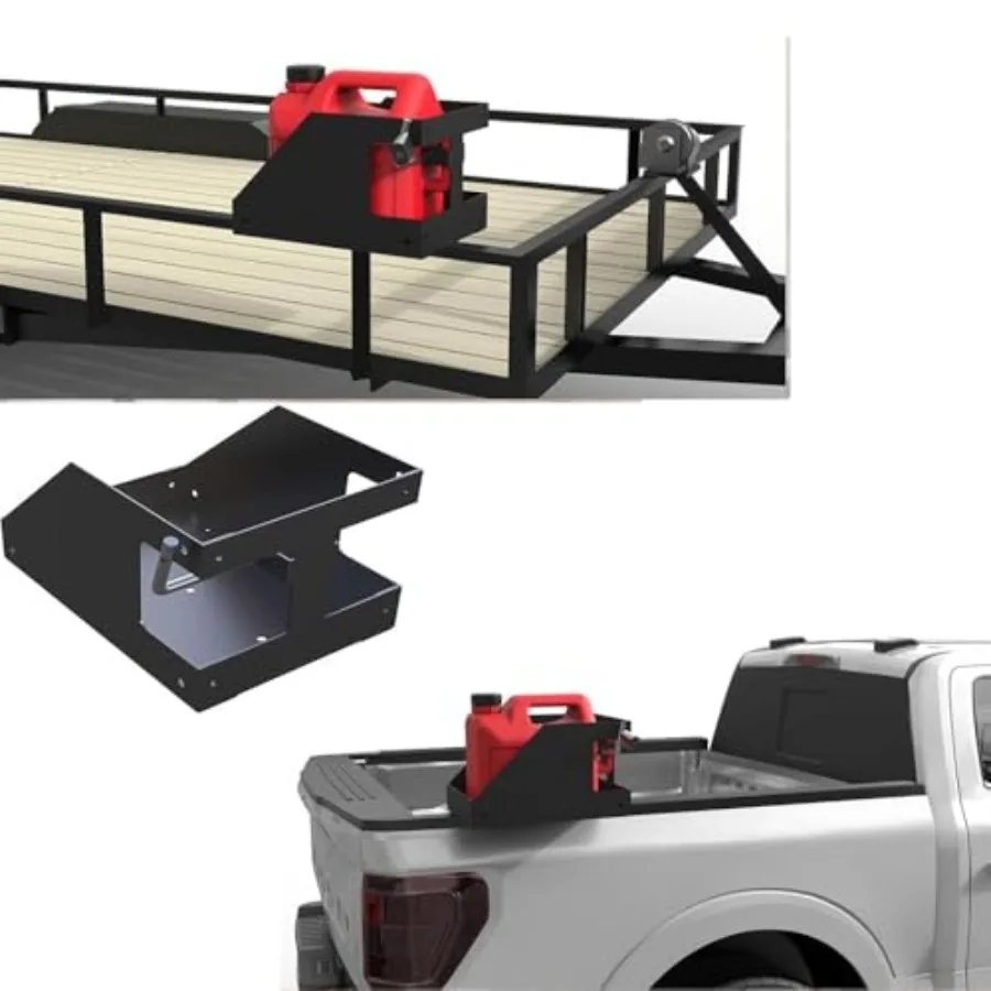 

Запирающийся держатель газового баллона для надежного хранения оборудования для ухода за газоном на ландшафтных прицепах Идеальное решение для открытия и закрытия