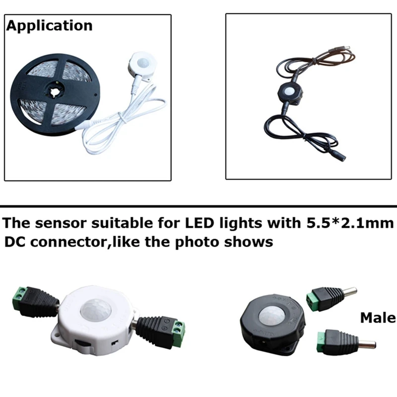 5 шт. датчик движения, выключатель света, 5 В постоянного тока, 12 В, 24 В, автоматический инфракрасный датчик движения 12 В (A)