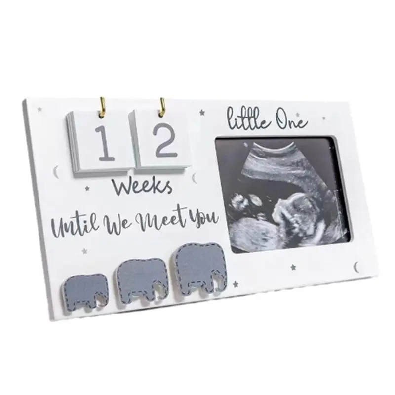 Customer Favorite 1 Piece Baby First Scan Photo Frames Pregnancy Announcement Gifts White Wood Baby Sonogram Picture Frame Count