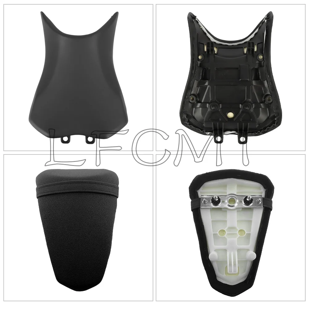 Black Motorcycle Rear Passenger & Front Rider Driver Seat Cushion Fit for Kawasaki Z 1000 Z1000 2010-2013 2010 2011 2012 2013