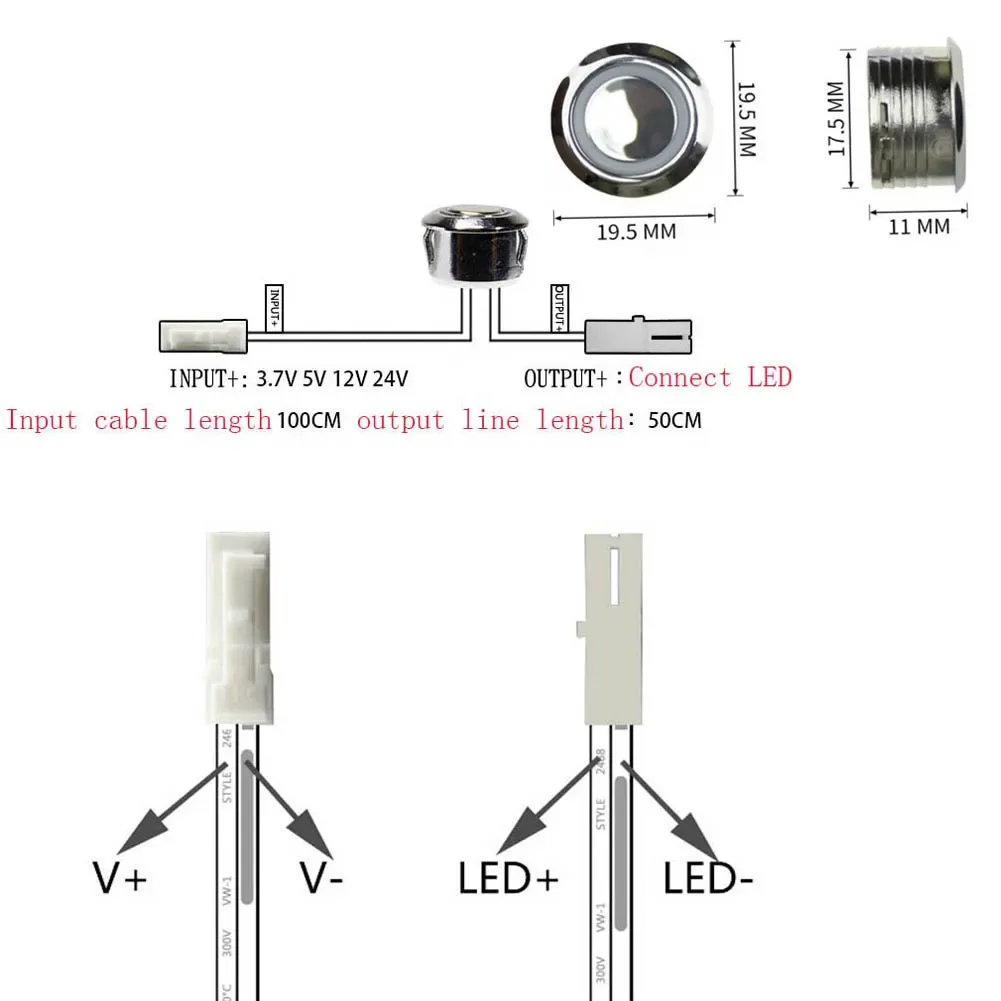 5V DC 12-24V 4A Touch Switch 12V LED Strip Switch Button ON OFF Dimmer Touch Sensor Stepless Dimming electric switches for house