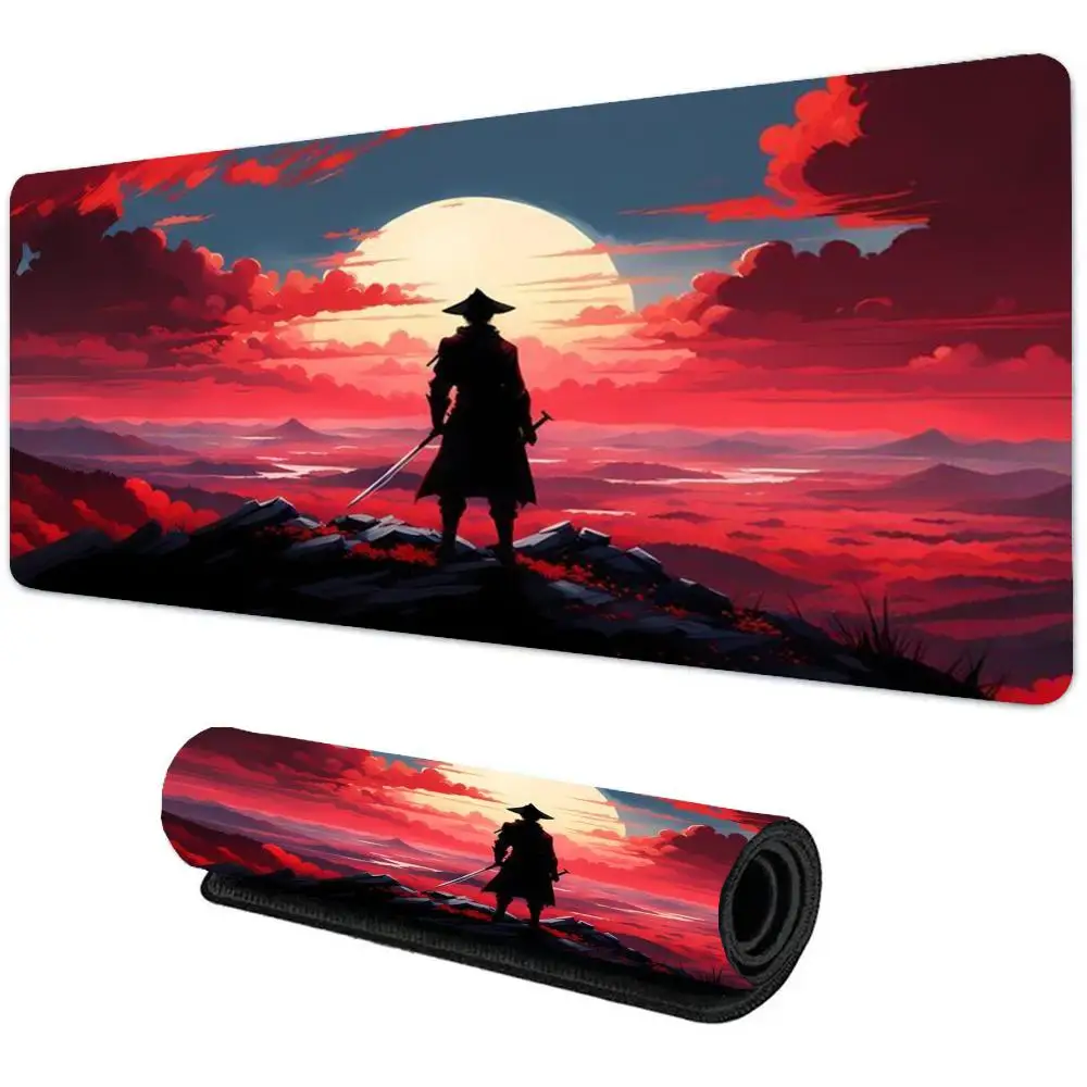 Japanese samurai Mouse Pad Gamer Office Accessories Pc Cabinet Games Desk Mat Computer Desks Keyboard Gaming Mats