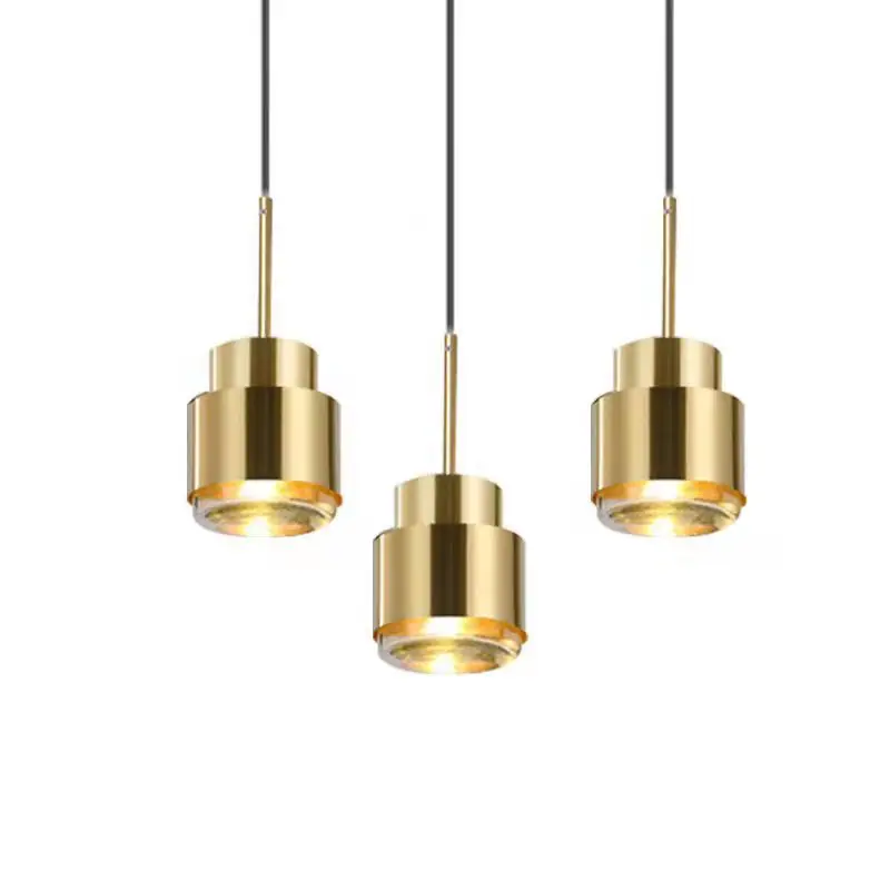 

Postmodern Light Luxury Nordic Metal Bedroom Bedside Bar Restaurant Single Head Gold Chandelier