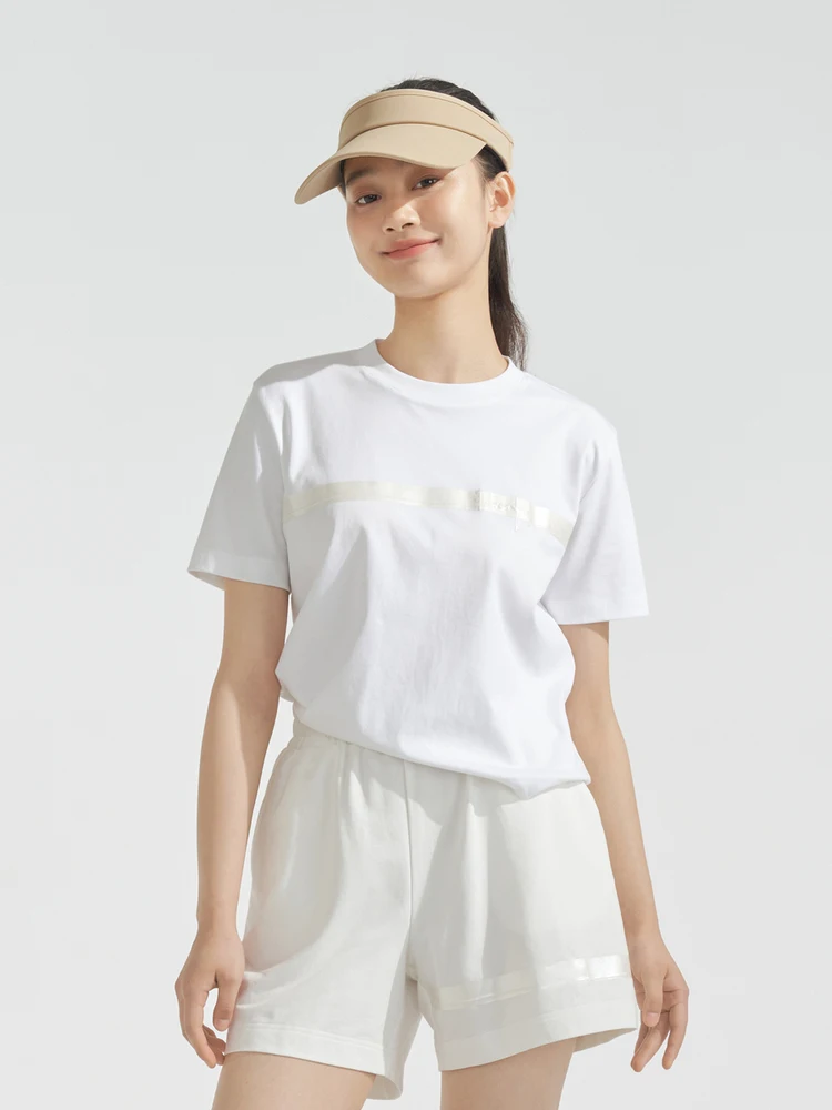 

Bosideng summer outdoor commute cold silk cool breathable loose casual fashion versatile comfortable short sleeve T-shirt women