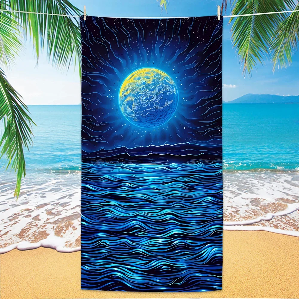 

Пляжное полотенце «Звездное небо», тонкая быстросохнущая микрофибра с цифровой печатью, легкая для плавания, йоги, путешествий, тренажерного зала, подарка