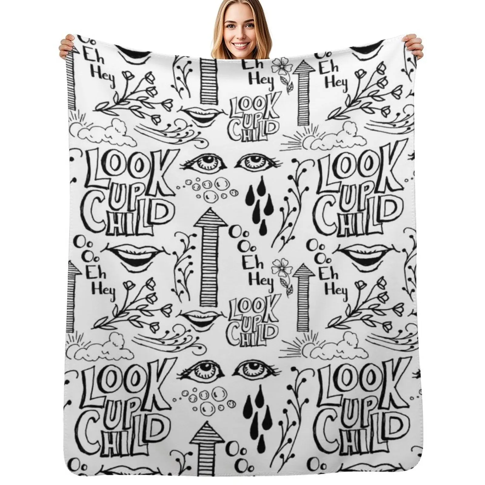 Look Up Throw Blanket Softest Nap Decoratives Luxury Designer Decorative Beds for sofa Blankets