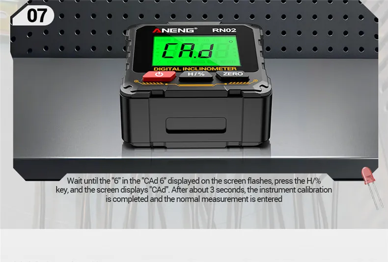 ANENG RN01/RN02/RN03 Digitaler Neigungsmesser Vierseitig Magnetisch Automatische Bildschirmumklappung Multifunktionaler Mehrwinkel-Horizontalmesser – Detail 32