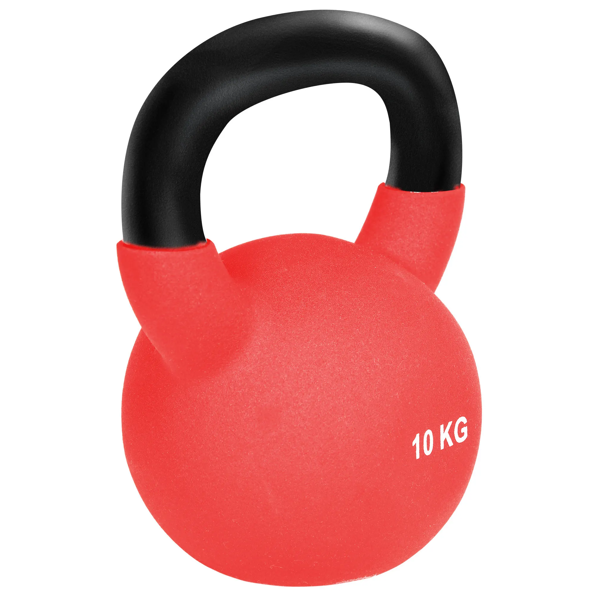 HOMCOM Kettlebell suave, campana para hervidor de 10 kg con mango antideslizante para gimnasio en casa, levantamiento de pesas y entrenamiento de fuerza, rojo