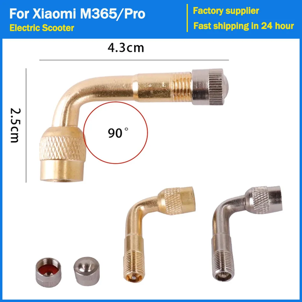 Universeller 90-Grad-Winkel-Luftreifen-Ventil-Extender-Vorbau-Adapter für Xiaomi M365/1S/Pro/Pro2 Mi3 Elektroroller-Luftteile