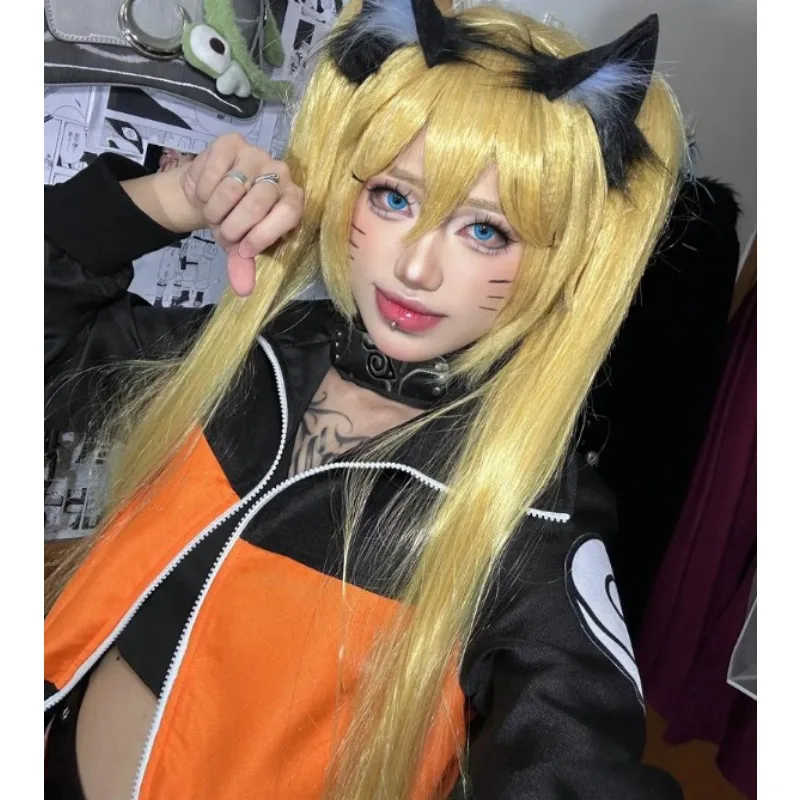 Anime Uzumaki Cosplay Costume Women Uniform Sexy Suits Coat Clothing Accessories Set Game Carnival Party Dress Up Girl Outfits