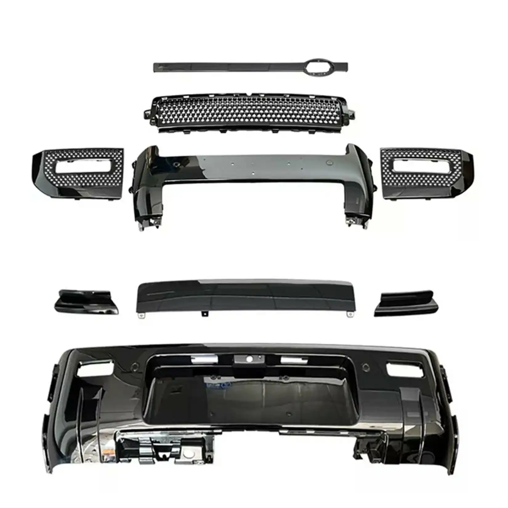 

FOR LAND ROVER DEFENDER L663 90/110 2020+ Upgrade 007 Black Full Exterior Body Kits Front Rear Bumper Grille Car Accessories