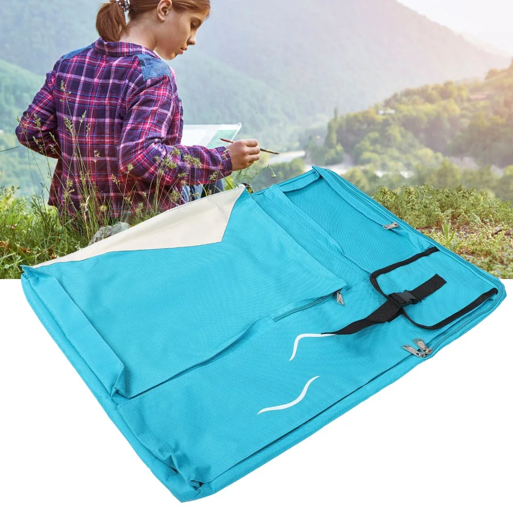 1pcs Waterproof Design Art Drawing Bag Durable Oxford Cloth Reinforced Shoulder Straps Artist Backpack Art Portfolio Case