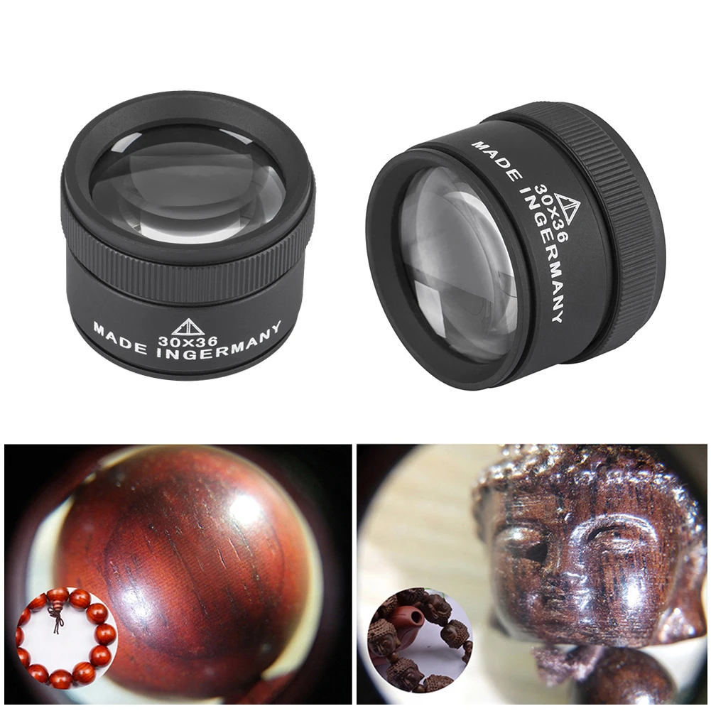 3/5/10/30X Magnifying Glass K9 Optical Lens Monocle Magnifier Magnifier Eye Lens Watch Repair for Coin Stamps Jewelry Lupe Loupe