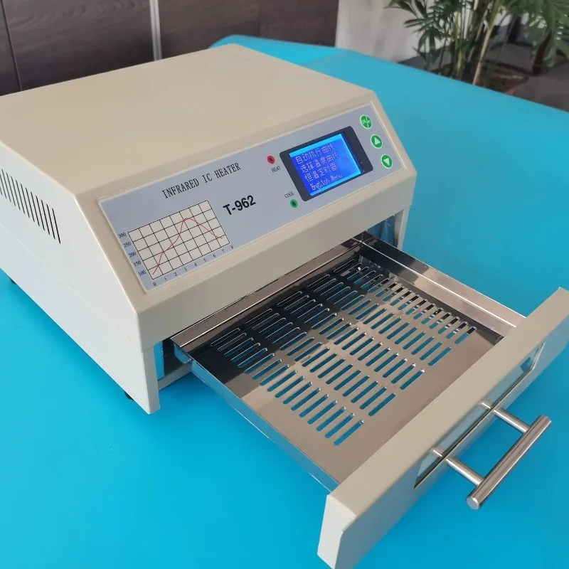 T962 Series Reflow Soldering Machine Desktop Infrared IC Heater T962A T962C Drawer Type Reflow Oven