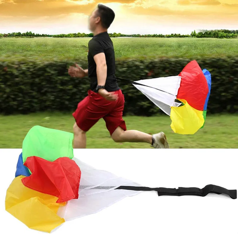 

Rainbow Speed Resistance Training Parachute Running Chute Football Training Children Outdoor Fun Sensory Integration Toys