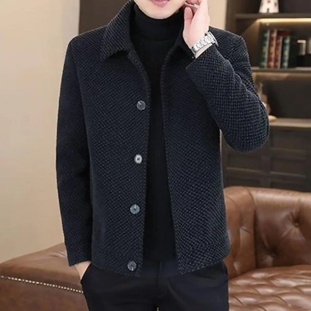 Épaissi doublure en peluche hommes veste manteau automne hiver mode hommes veste décontracté manteau court solide velours en peluche veste d'hiver