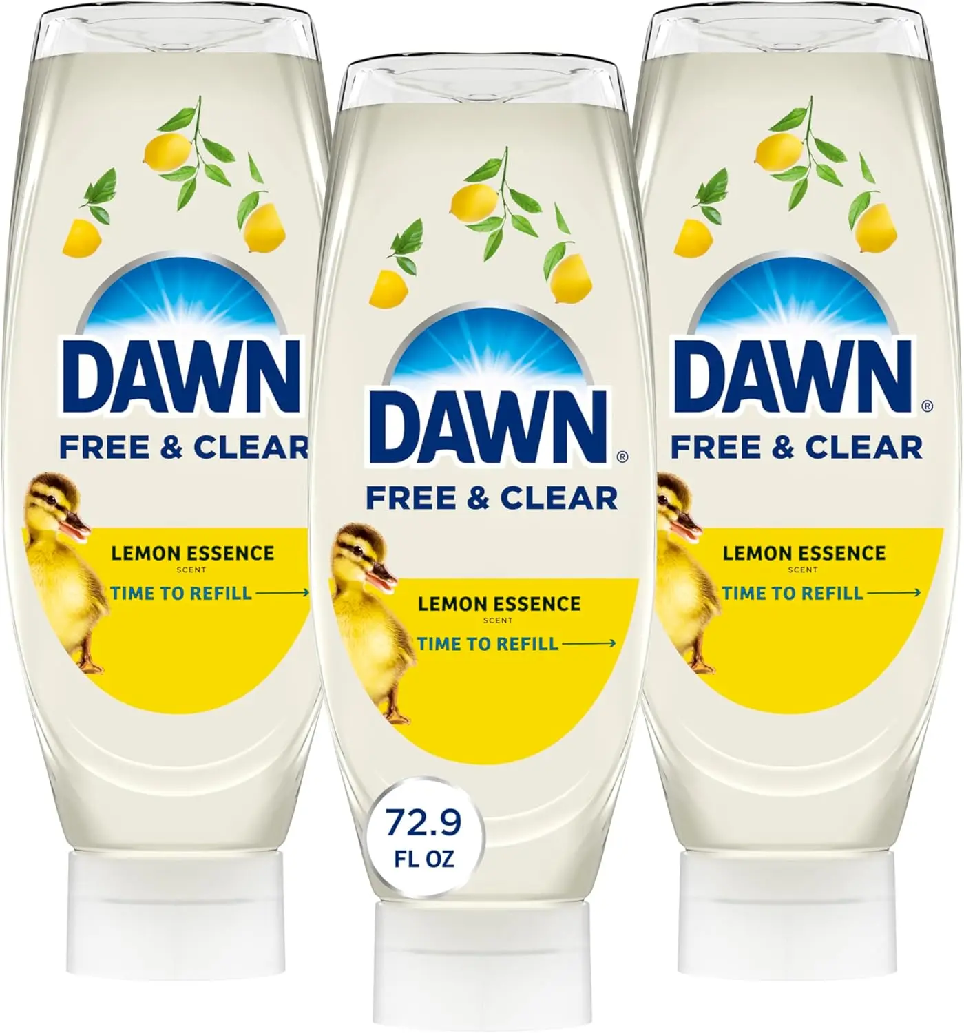 

Free & Clear EZ-Squeeze Dish Soap Liquid, Dishwashing Liquid, Grease Removal, Lemon, 24.3 Fl Oz (Pack of 3)