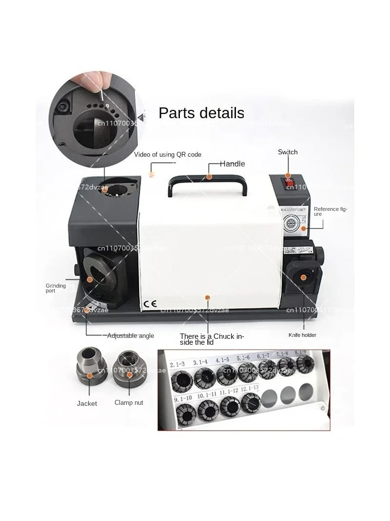 Useful 3-13Mm Drill Bit Grinder Portable Small Electric Twist Sharpener Machine Drill Bit Grinder Machine Drill Bit Grinder