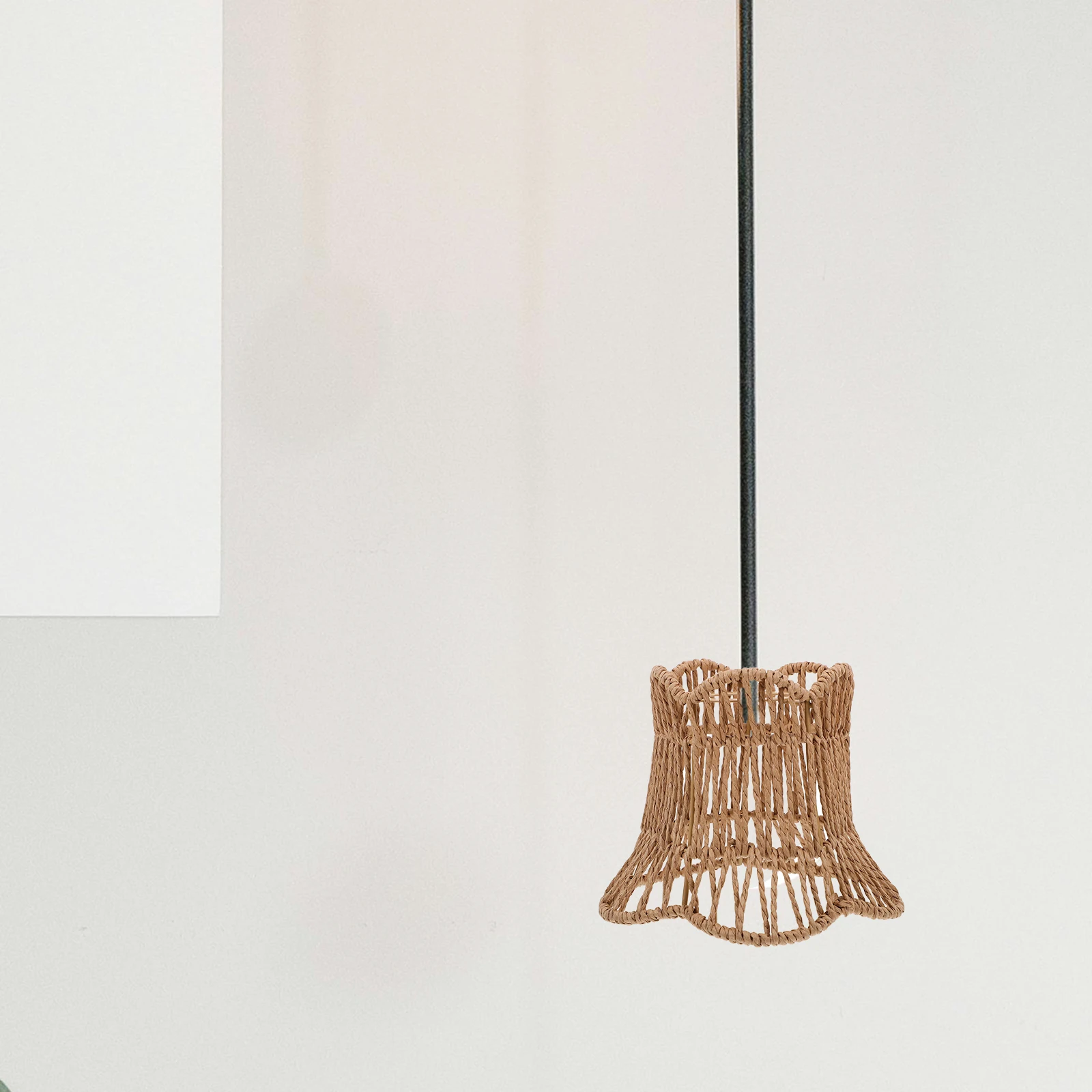 

H Woven Lampshade Ch Retro Style Ceiling Light Cover Small Weaving Stable Material Home Rustic Farmhouse Decor