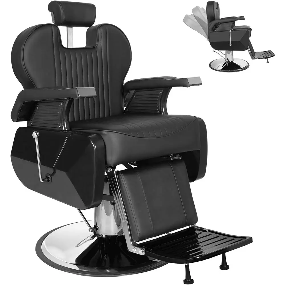 

Chair for Barbershop, Heavy Duty All-Purpose Reclining Salon Barber Chairs for Hair Stylist, Hydraulic Salon Styling Chair for B
