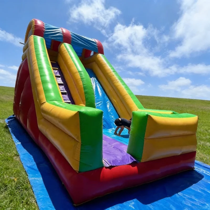 Inflatable slide large land slide dry bouncy slide with a powerful blower for free