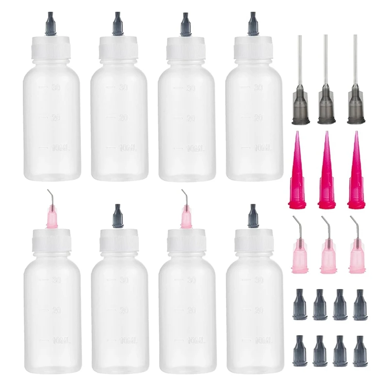 

8 Pcs Precision Tip Applicator Bottle, Needle Tip Squeeze Bottle, Glue Applicator Bottles, For Paint Quilling Craft