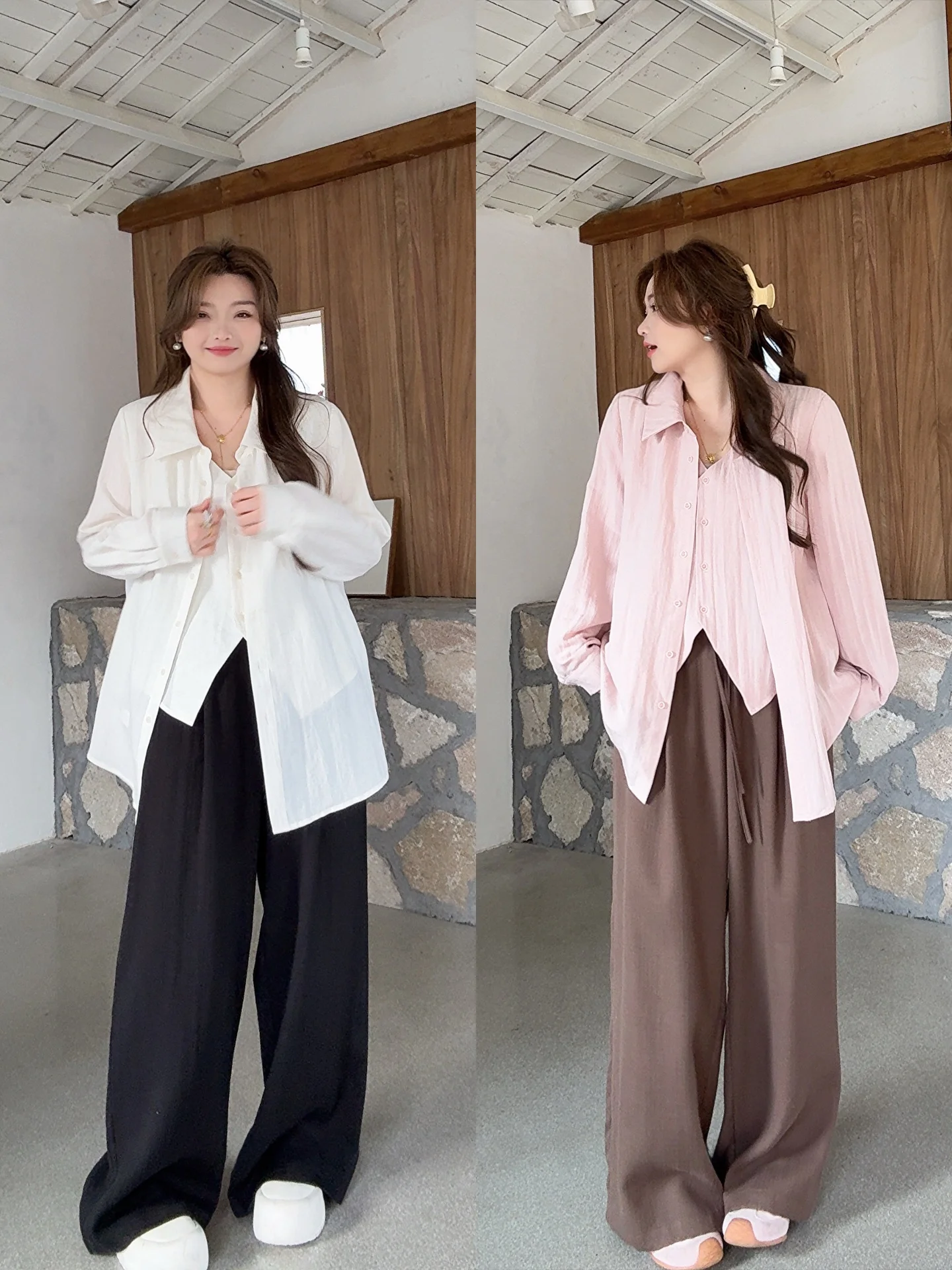 

Miss ng plus Size Women's irt Lazy Sle Spring New Lesel Fiber Blend Long Sve Single Button Closure Casual Ladies Top