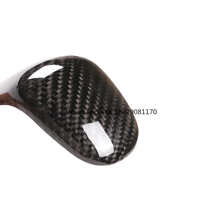 Car Interior Accessories Carbon Fiber Car Gear Shift Knob Head Sticker Cover For Audi A6L A7 Wholesale prices