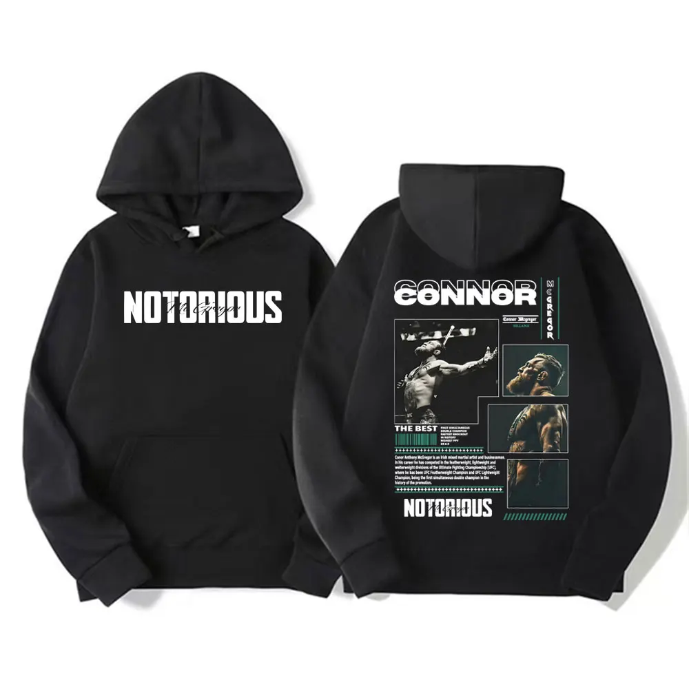 Sudadera con Capucha Limitada de Connor McGregor The Notorious, para Hombre y Mujer, Estilo Clásico, Estética Violencia, Sudadera Informal de Felpa