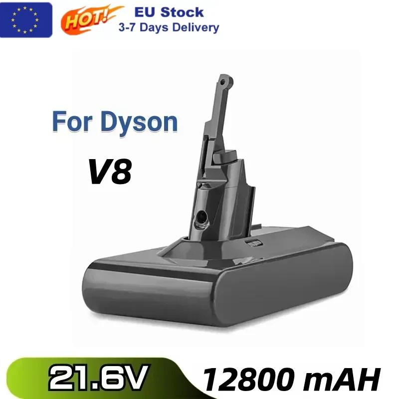 Batterie de remplacement 21.6V 12800mAh pour aspirateur à main sans fil Dyson V8 Absolute, batterie Dyson V8