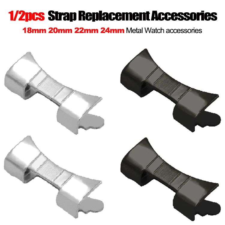 Metal Watch accessories arc elbow connector 14mm 15 16 17 18 19  20 21 22 23 24mm Strap Replacement  Accessories