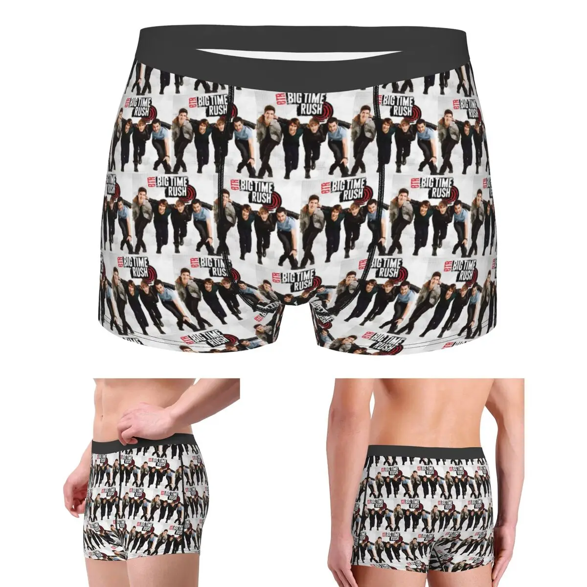 

Boxer Underpants Shorts Big Time Rush BTR Panties Men Breathable Underwear for Homme Man Boyfriend Gifts