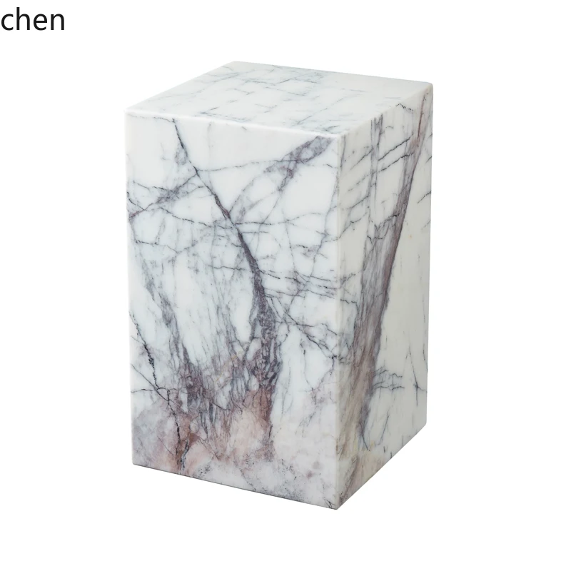 natural marble decorative floor ornament base pier high and low display stand column flower stand living room