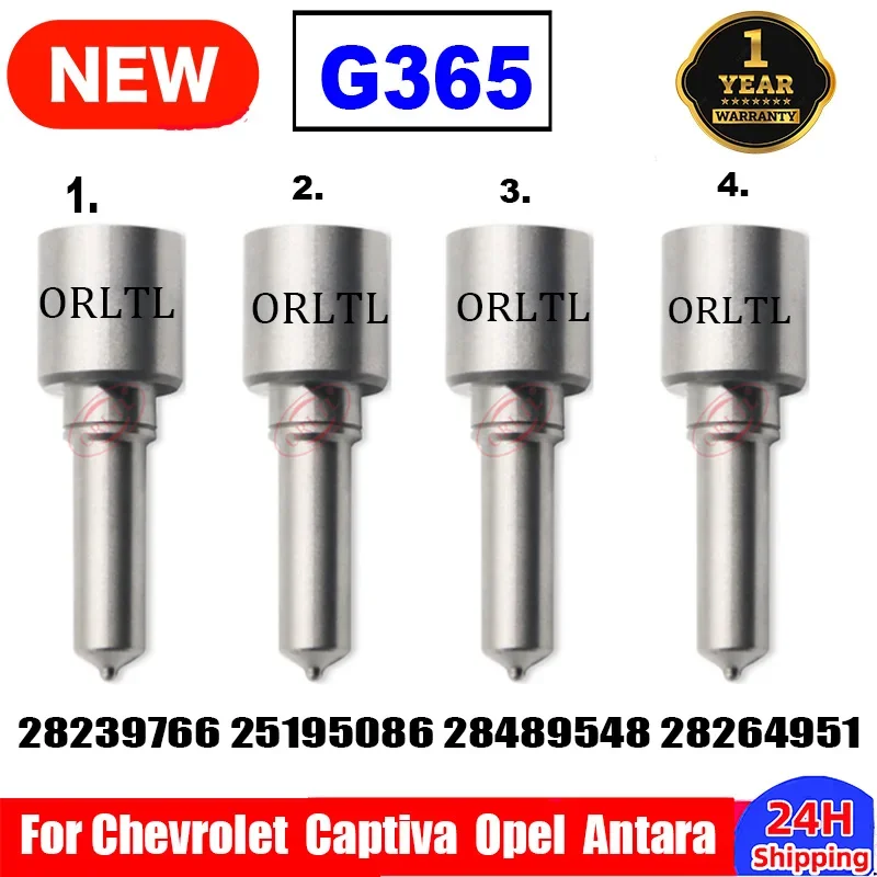 

4 шт. форсунок G365 для Chevrolet Captiva OPEL 28239766 25195086 28489548 28264951, дизельные топливные форсунки L365PRD L365PBD ORLTL