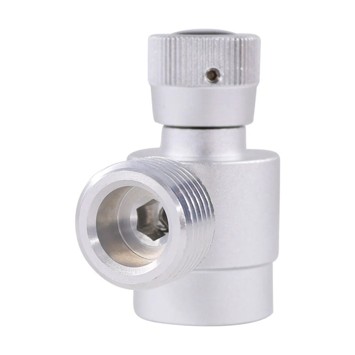 The New CO2 Cylinder Refill Adapter, Self-Made Gas Cylinder Regulator M10X1 to W21.8-14 Adapter for ,CO2,Mixed Gas,Silver