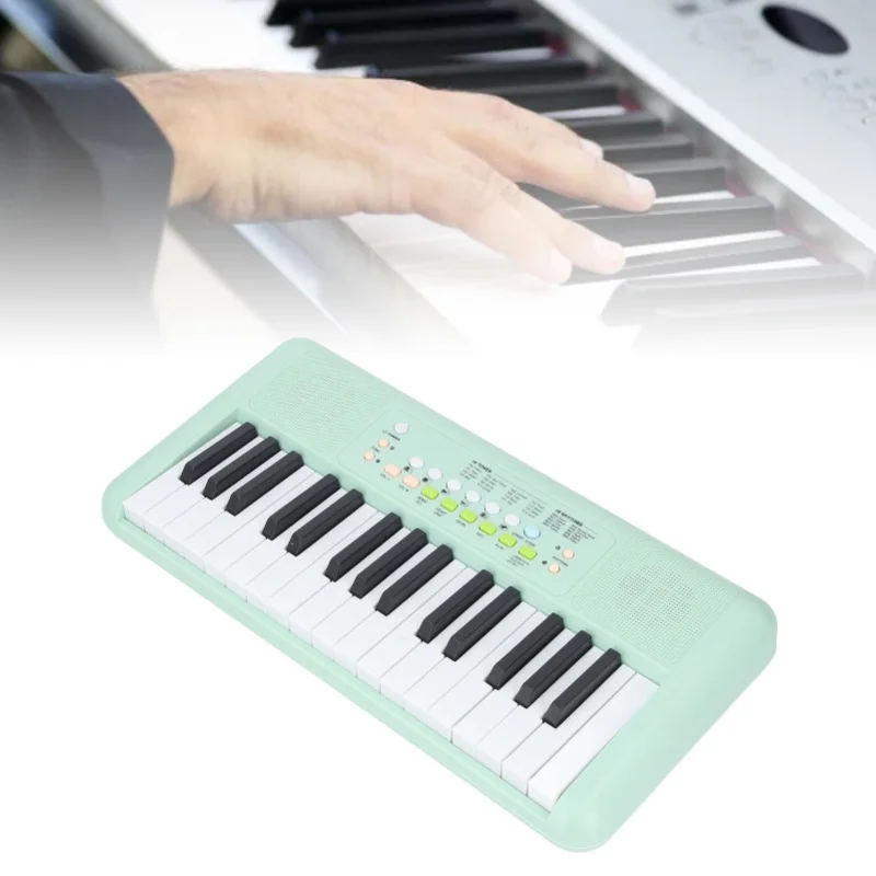 32 Key Electronic Keyboard 16 Tones 10 Rhythms Vibrato Sustain Echo Effects Electronic Piano Keyboard With Microphone Avocado