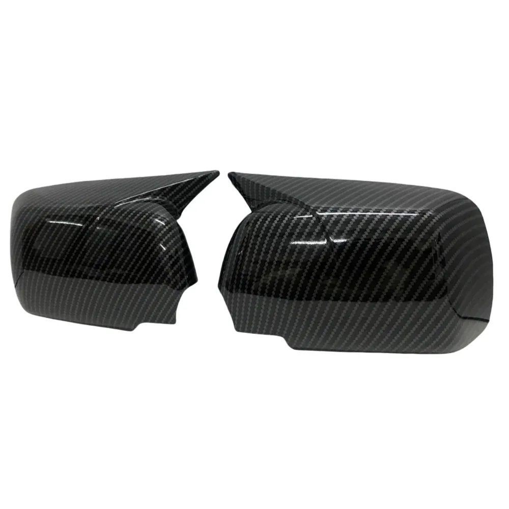 For BMW X5 E53 1999-2006 Car Sticker Rearview Side Mirror Cover Wing Cap Exterior Door Rear View Case Trim view 5