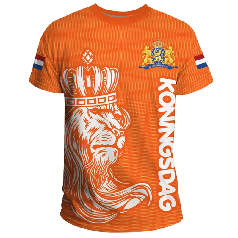 Neues Design Niederlande Flagge T-Shirt für Männer 3d gedruckt nieder län dischen T-Shirt Kurzarm übergroße Sport Tops T-Shirts Männer Kleidung