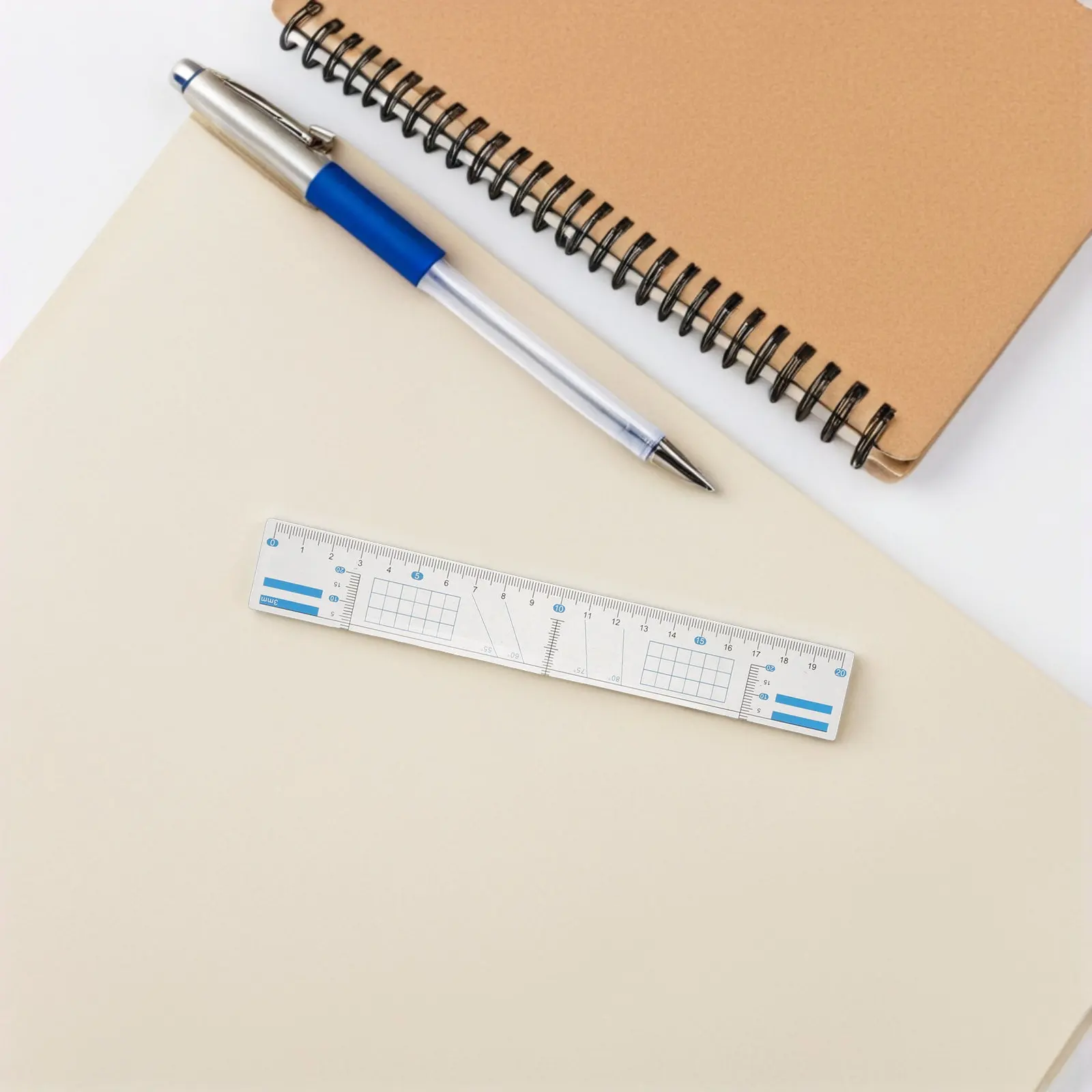 1Set Parallel Line Drawing Ruler Clear Plastic Grid Ruler Multifunction Staff Drawing Tool for School Teachers Students Music