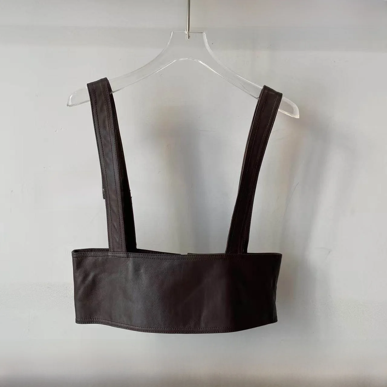 

Faionable ort Genuine Leather eepskin Vest Women's Outerwear Zipper Sle Commute Trend Zipper Closure Slim Fit Jaet