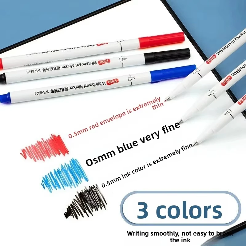 4/12pcs 0.5mm Magnetic Dry Erase Markers Whiteboard Marker Pen Office School White Board Stationery Extra Fine Tip Multicolour image 6