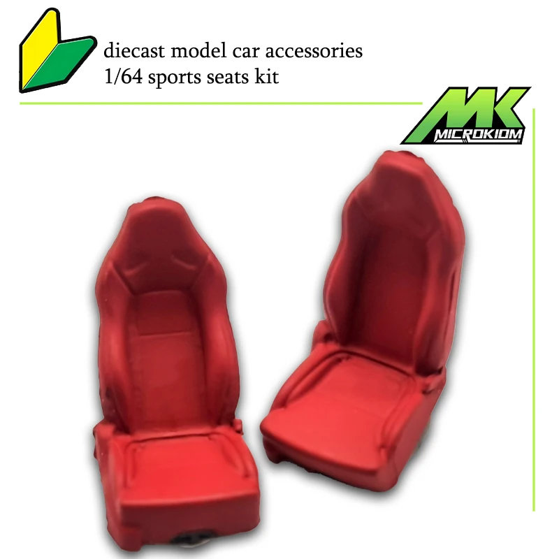 1/64 Sports Seats for 1:64 Model Car Modified Parts Detail-up Kit for Diecast Cars Vehicles Toy Hobby for Hotwheels Tomica