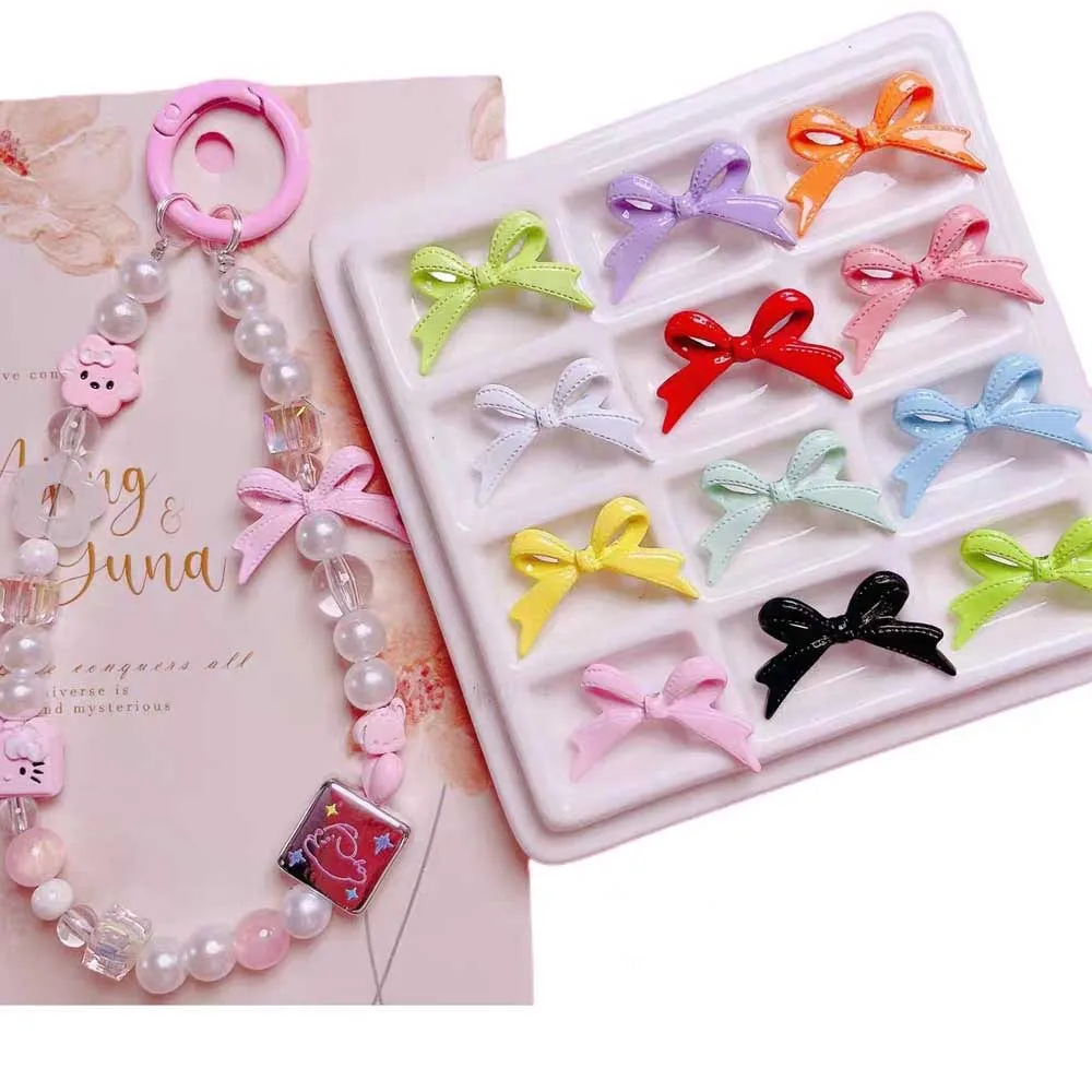 10pcs Zinc Alloy Bows Pendants Ribbon Beads For HandMade Necklace Earrings DIY Parts Jewelry Findings Components