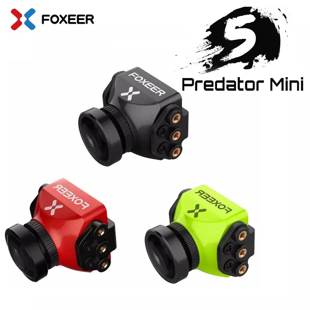 

Foxeer Predator V5 FPV Camera Racing Drone Mini Camera16:9/4:3 PAL/NTSC switchable Super WDR OSD 4ms Latency Upgarded PredatorV4