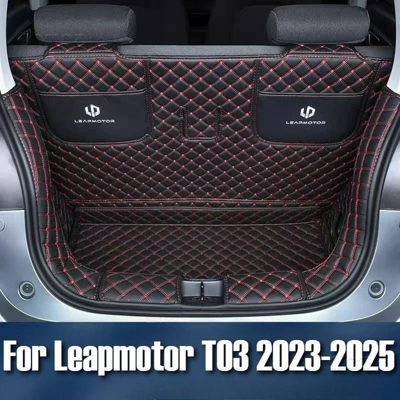 

Для Leapmotor T03 2023 2024 2025 багажник водонепроницаемый лоток грузовой противоскользящий багажник задний напольный коврик для багажника коврик для хранения автомобильные аксессуары