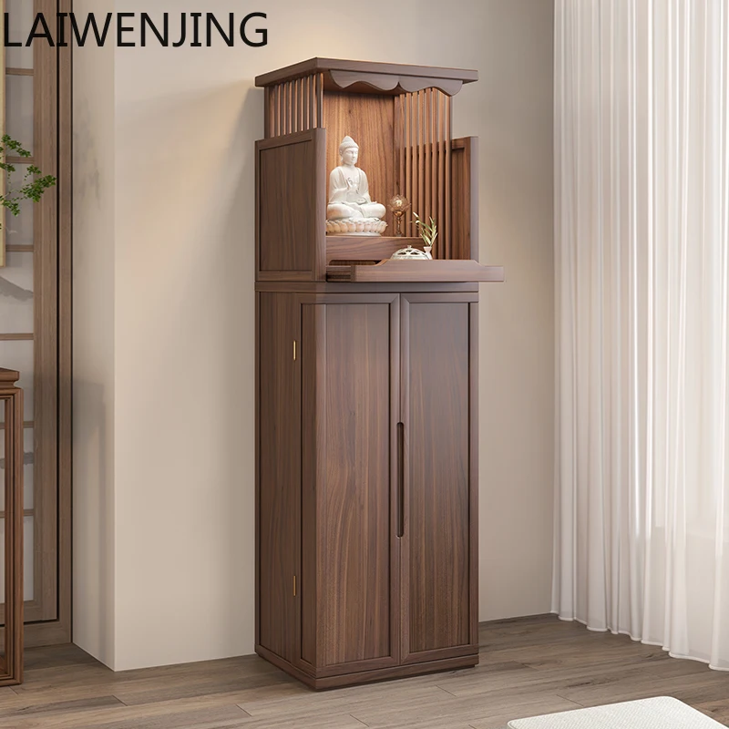 

HLZ Buddhist shrine new Chinese vertical cabinet offering table Shentai household Guanyin Bodhisattva offering table