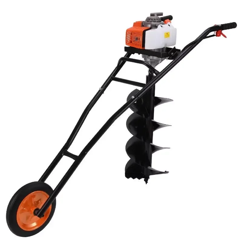 for Portable Earth Auger Post Hole Digger Soil Drilling Machine Spiral Ground Drill for Tree Planting Garden Farm Use