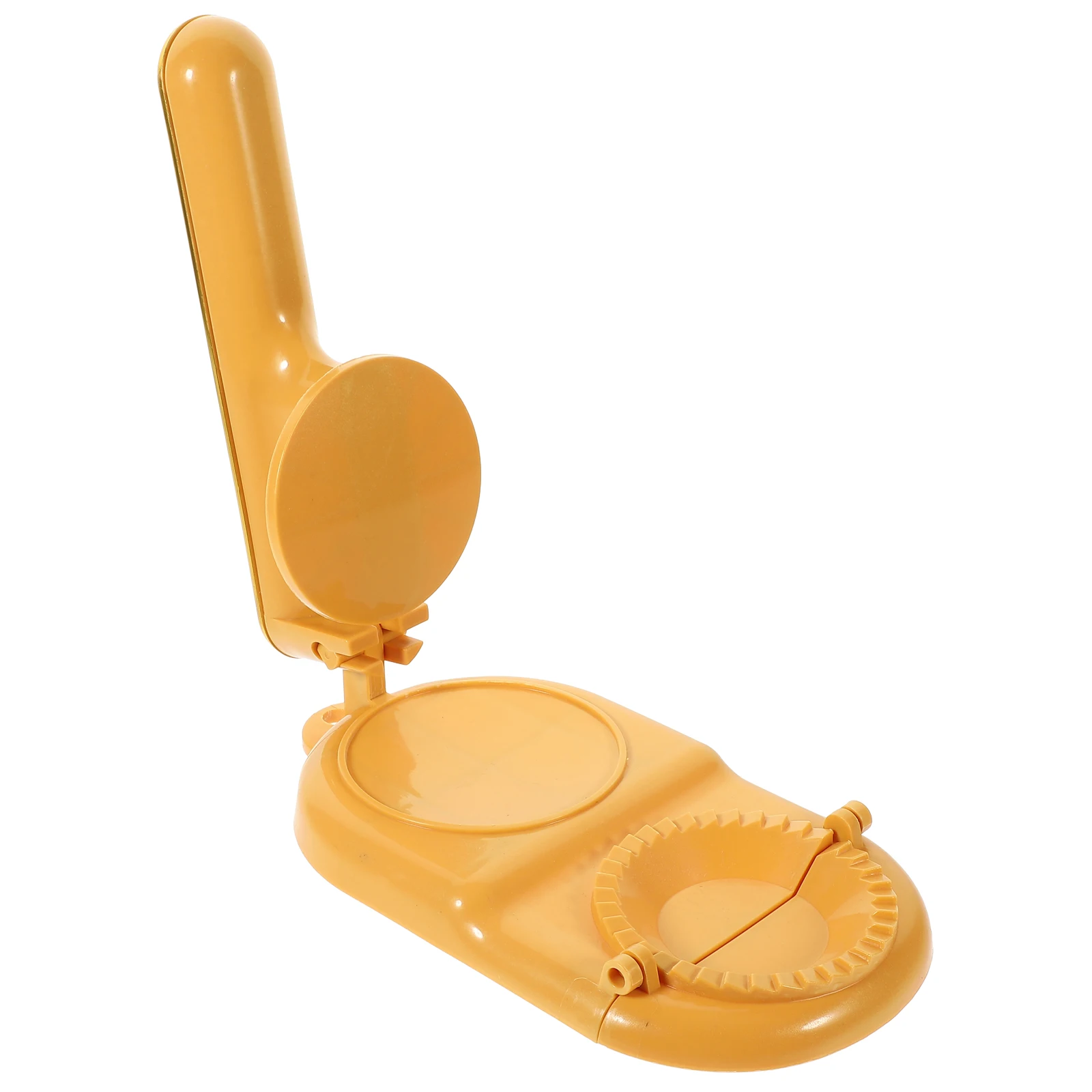 

1 Dumpling Maker Yellow Kitchen Tool Wrapper Mold Press Easy Use Non Slip H Saves Time Effort Rolling Pin Tool