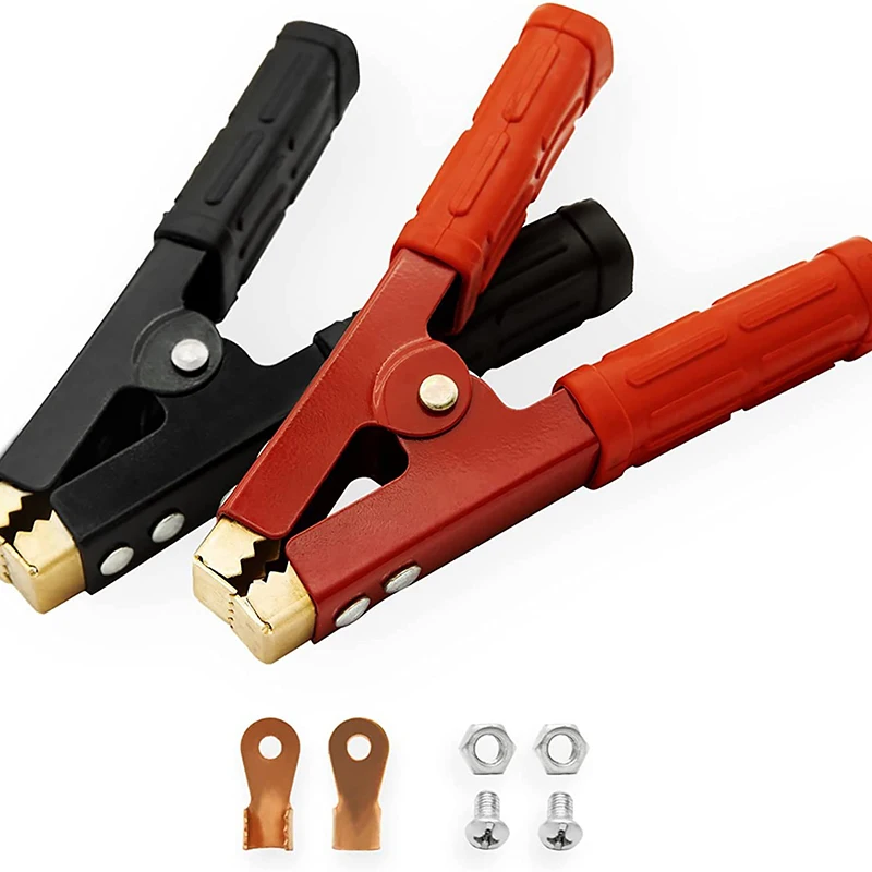 Y 2pcs 1000A Heavy Duty Copper Alligator Clips Terminal Test Electrical Battery Crocodile Clamp For Jumper Cables Boost